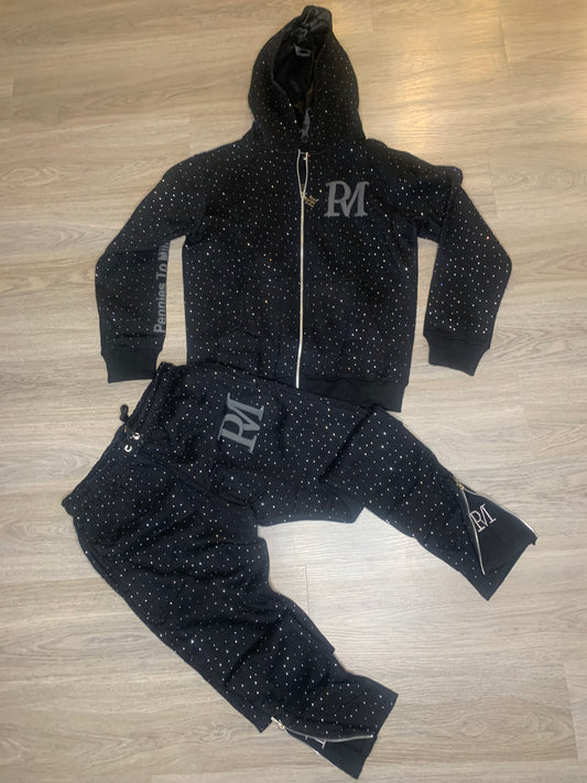 Real Life Hustler Rhinestone Set