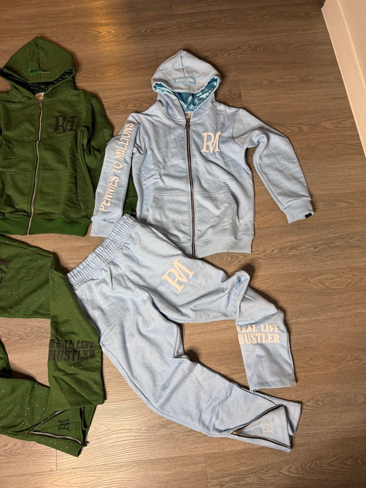 Real Life Hustler Rhinestone Set