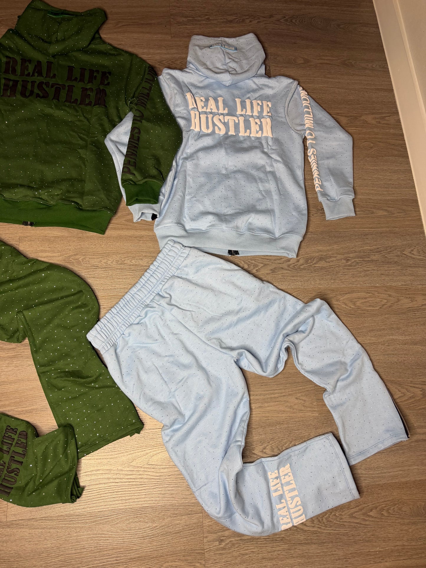 Real Life Hustler Rhinestone Set