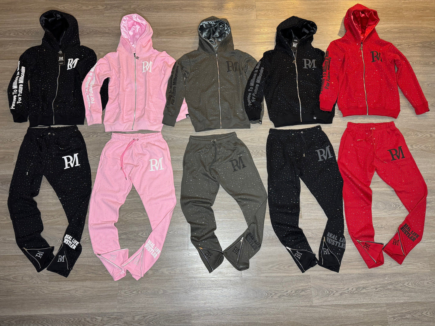 Real Life Hustler Rhinestone Set