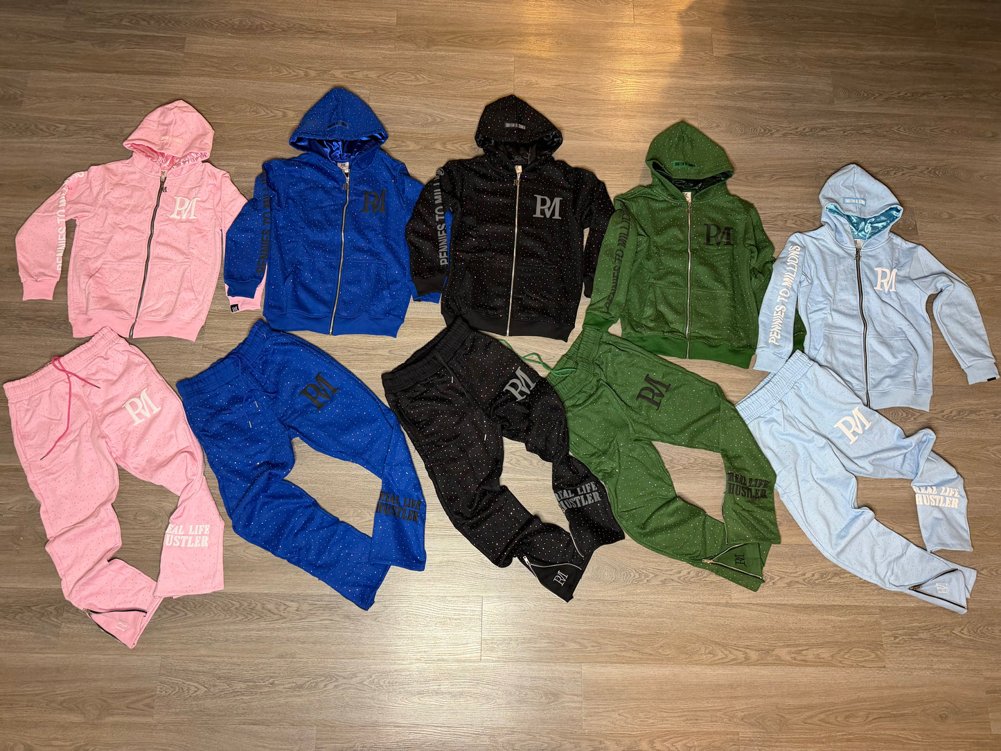 Real Life Hustler Rhinestone Set