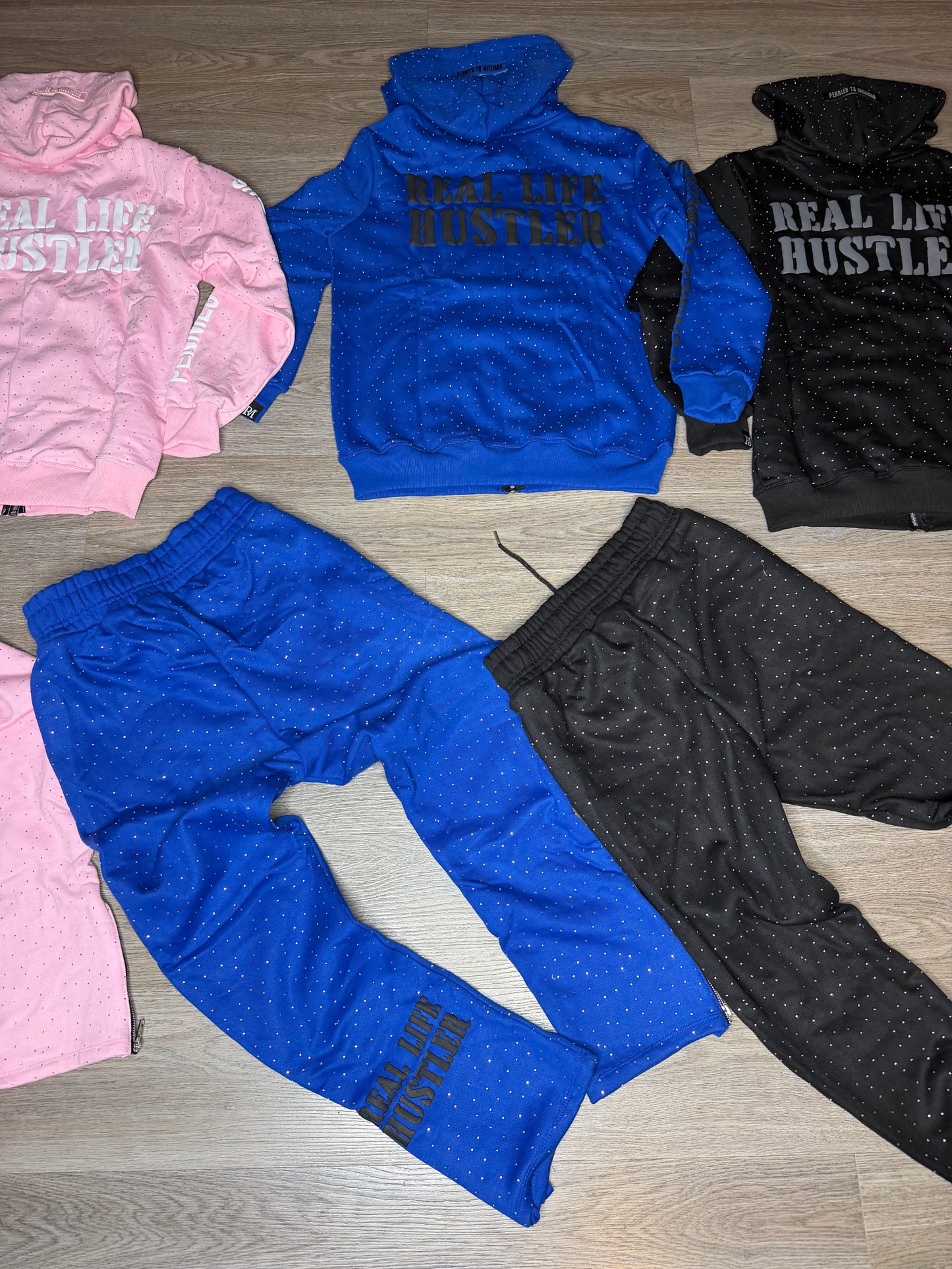 Real Life Hustler Rhinestone Set