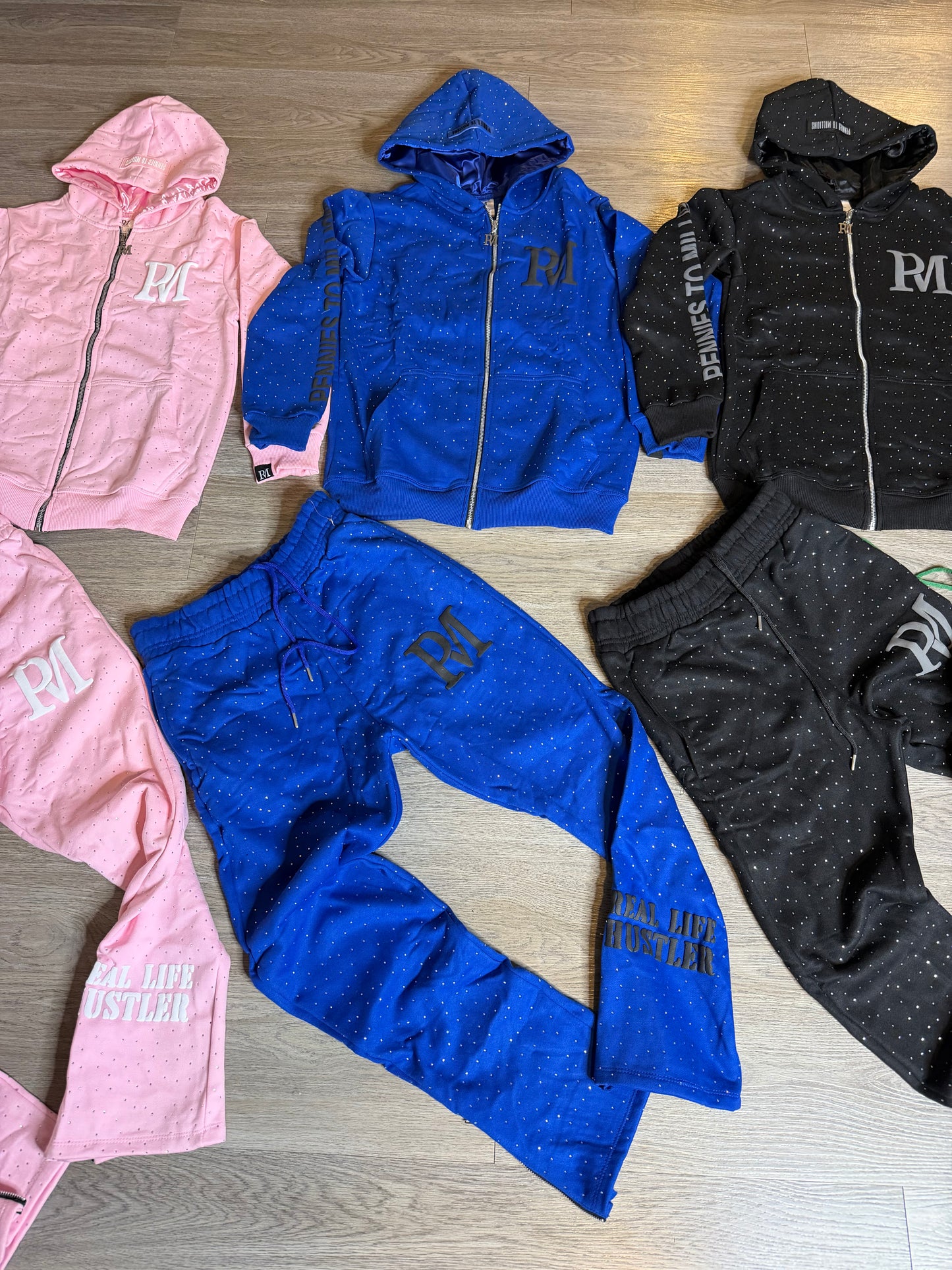 Real Life Hustler Rhinestone Set