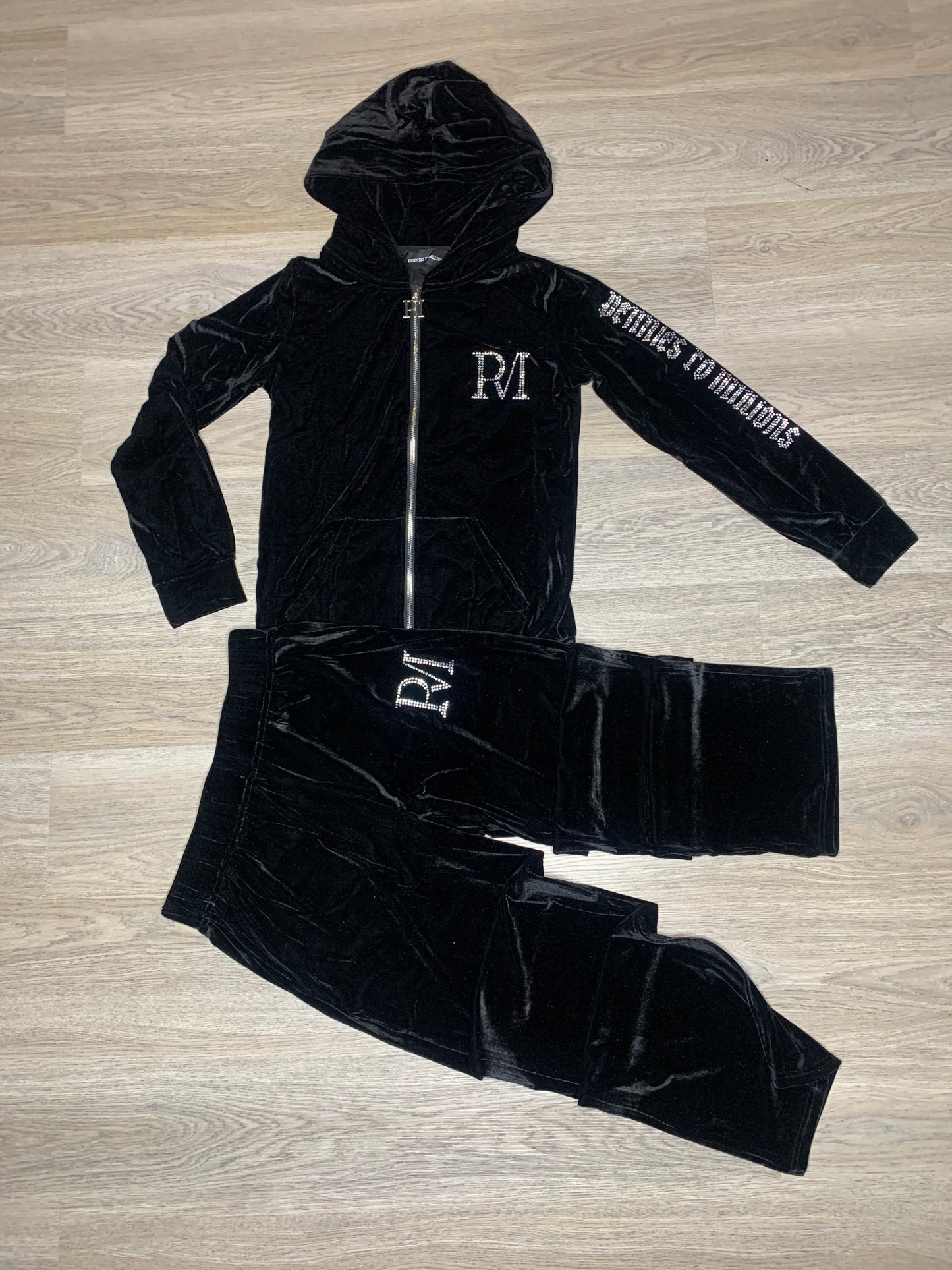 Black Velour Female Tracksuit